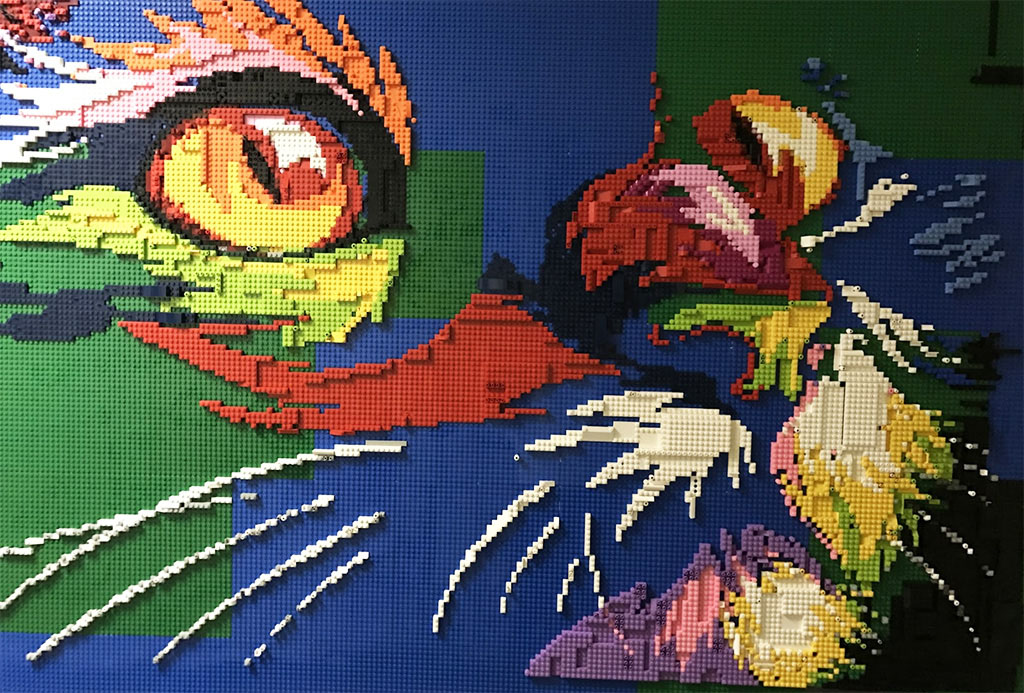 Lego mural in East Campus
